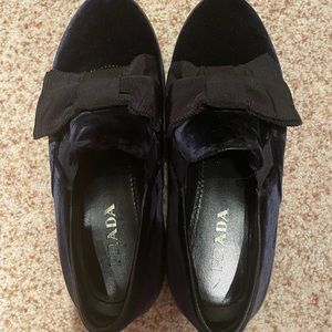 Prada velvet loafers